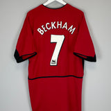 2002/03 MANCHESTER UNITED BECKHAM #7 HOME SHIRT (XL) NIKE