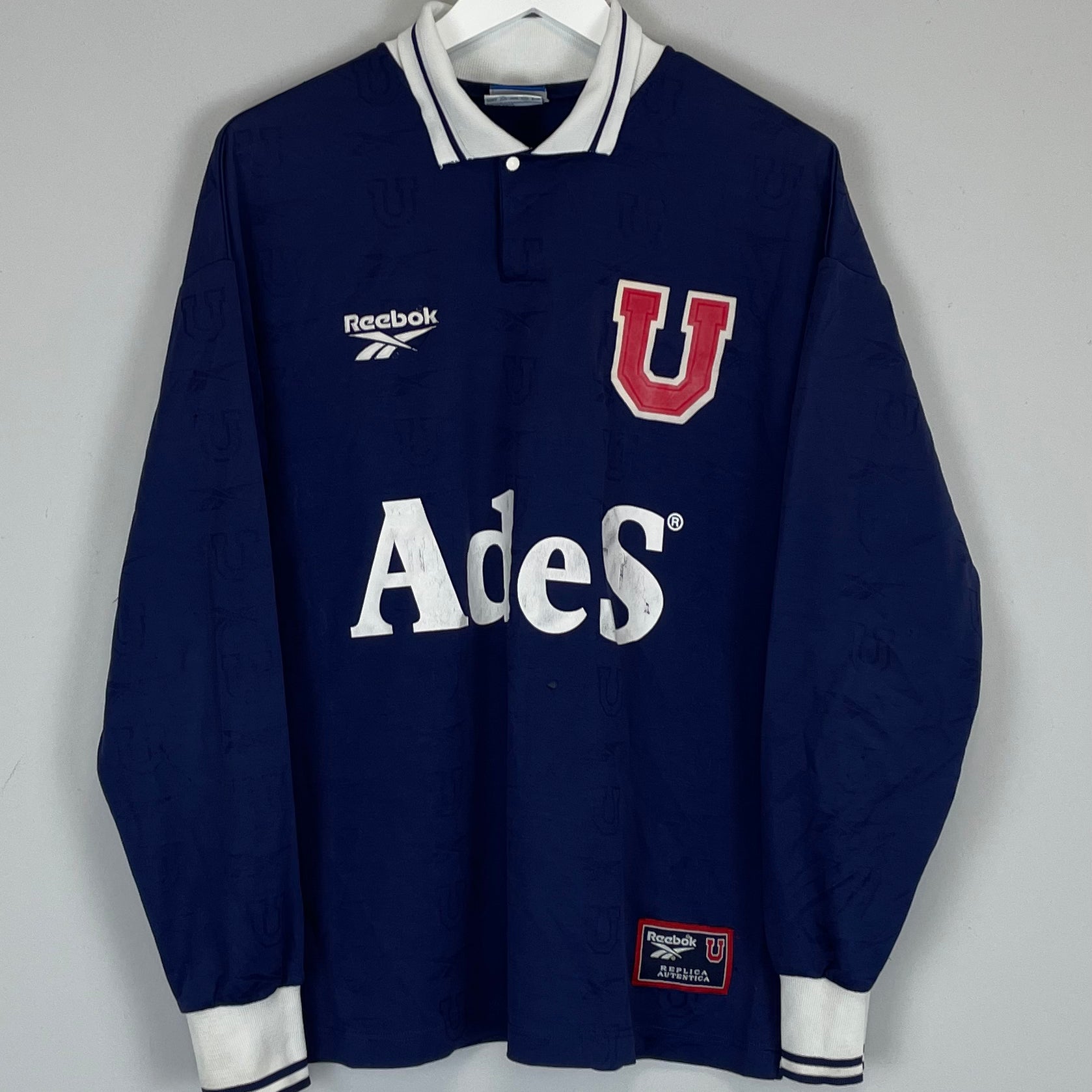 Shop 1998/99 UNIVERSIDAD DE CHILE L/S HOME SHIRT (M) REEBOK, classic football shirts, vintage football shirts & retro soccer jerseys at Cult Kits