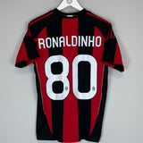 Buy 2010/11 AC MILAN RONALDINHO 80 HOME SHIRT (S) ADIDAS ~ Free worldwide shipping ~ Authentic Vintage Football Shirts from Cult Kits