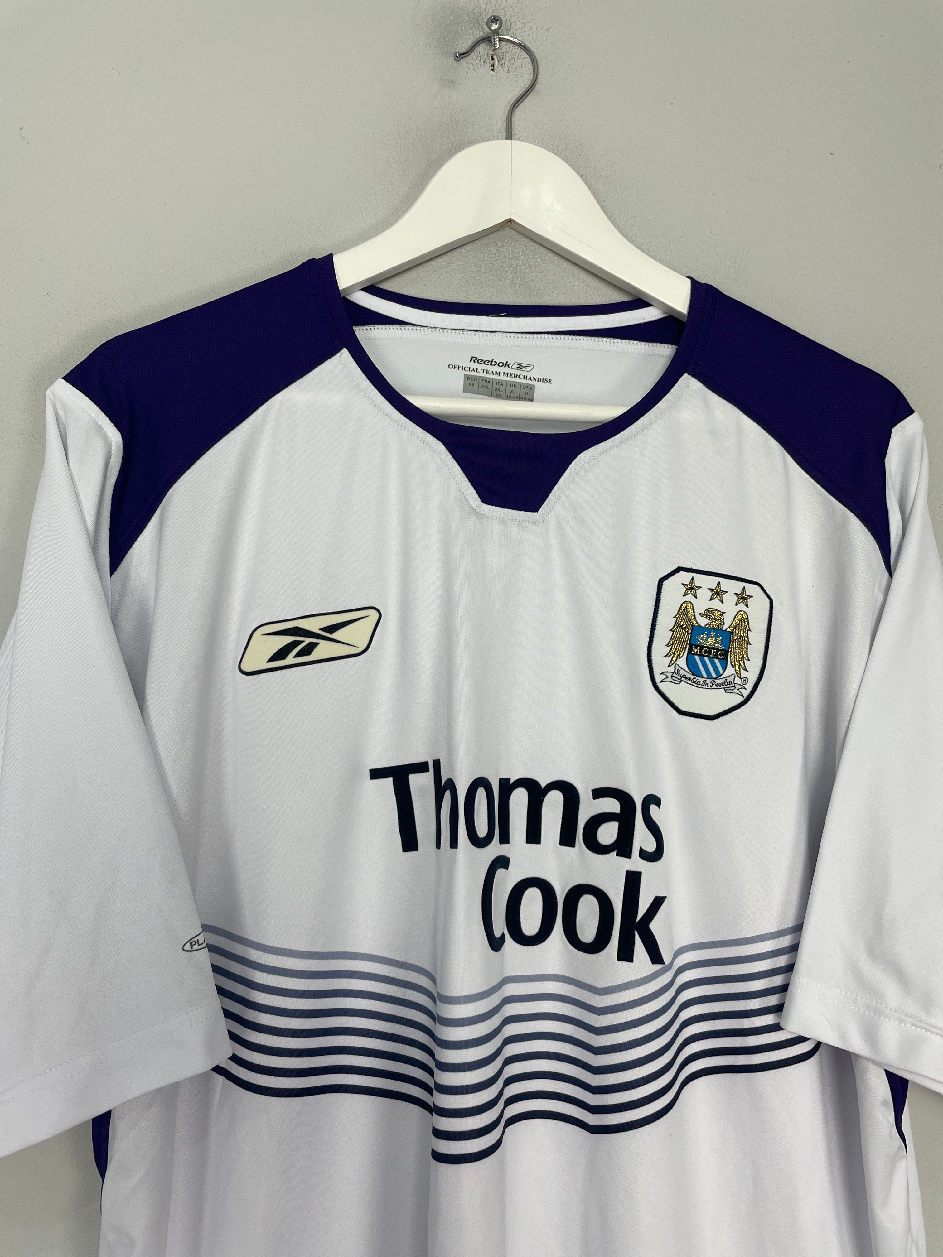 Shop 2004/05 MANCHESTER CITY AWAY SHIRT (XL) REEBOK, classic football shirts, vintage football shirts & retro soccer jerseys at Cult Kits