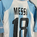 Shop 2004/05 ARGENTINA MESSI #18 HOME SHIRT (M) ADIDAS, classic football shirts, vintage football shirts & retro soccer jerseys at Cult Kits