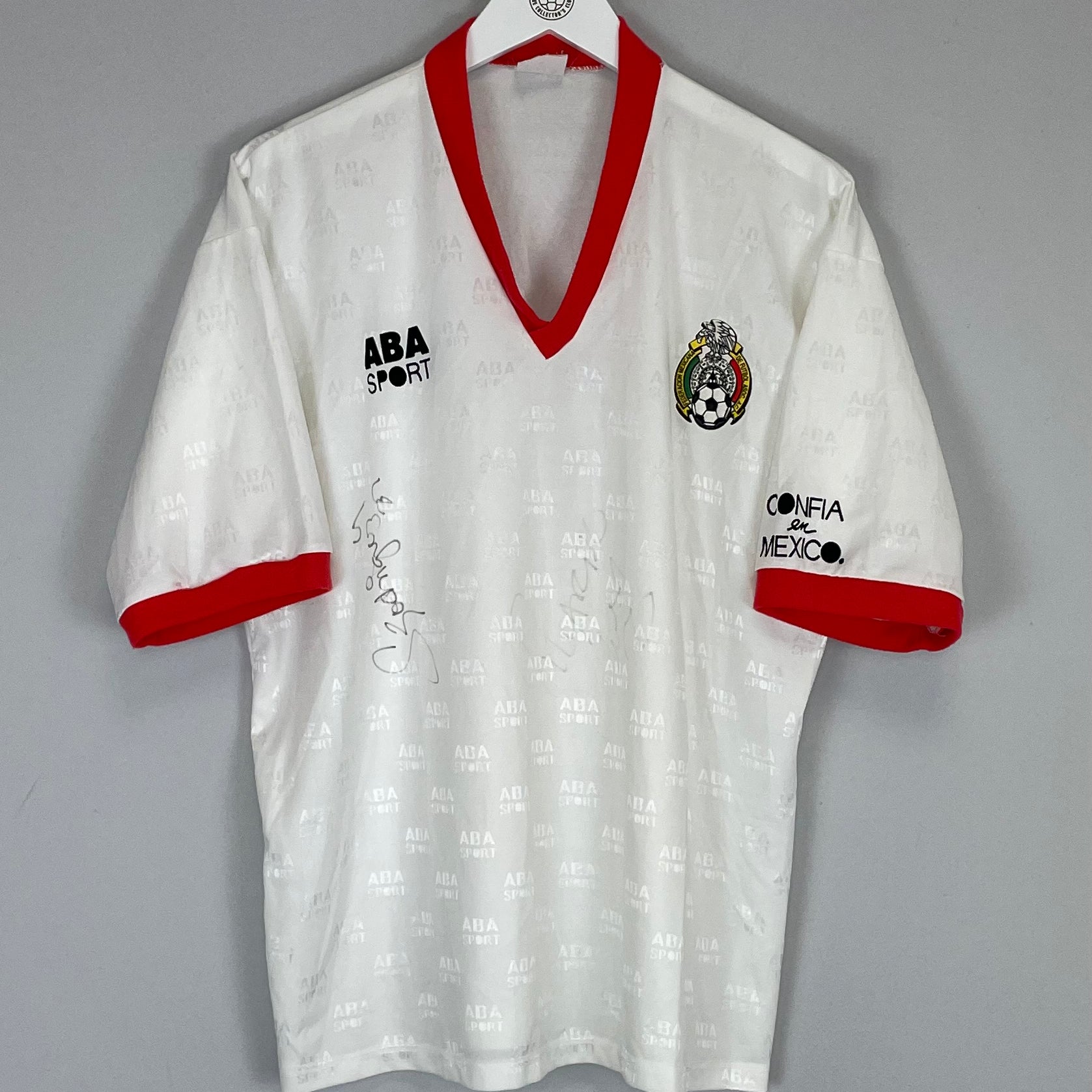 Shop 1997/98 MEXICO *SIGNED* TRAINING SHIRT (M) ABA SPORT, classic football shirts, vintage football shirts & retro soccer jerseys at Cult Kits