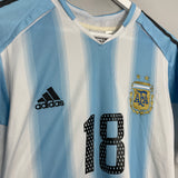 Shop 2004/05 ARGENTINA MESSI #18 HOME SHIRT (M) ADIDAS, classic football shirts, vintage football shirts & retro soccer jerseys at Cult Kits