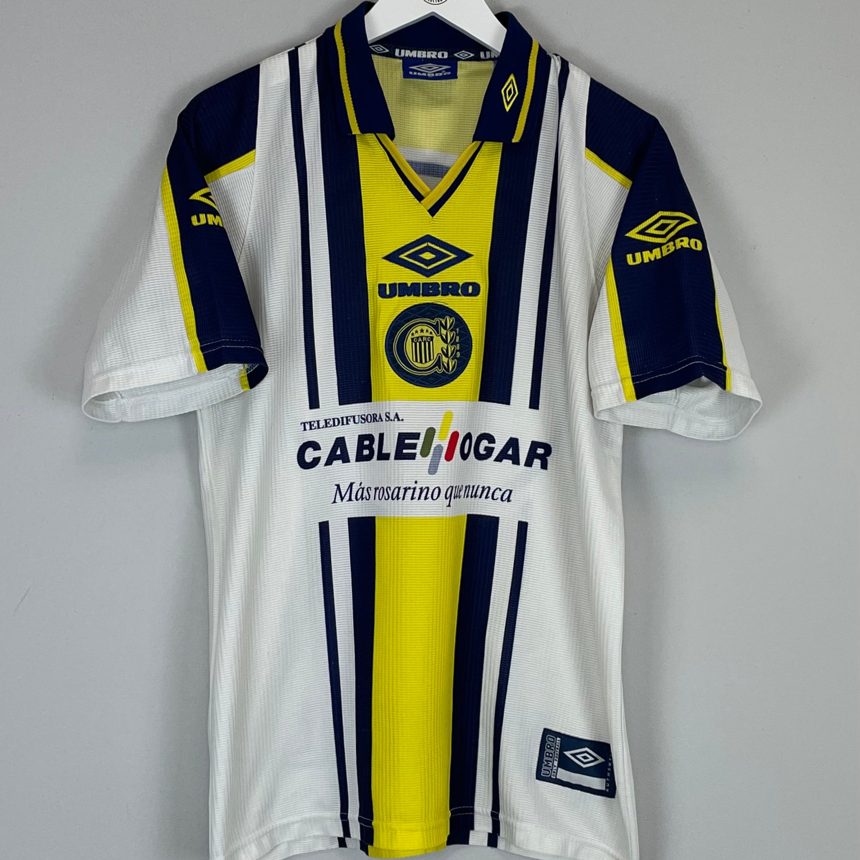 Shop 1998/99 ROSARIO CENTRAL AWAY SHIRT (M) UMBRO, classic football shirts, vintage football shirts & retro soccer jerseys at Cult Kits