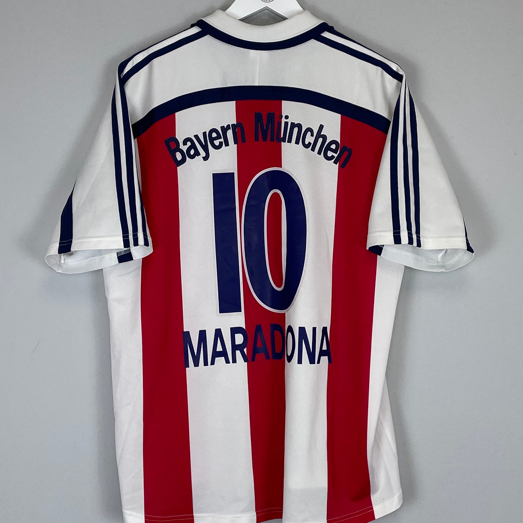 Shop 2000/01 BAYERN MUNICH MARADONA #10 AWAY SHIRT (L) ADIDAS, classic football shirts, vintage football shirts & retro soccer jerseys at Cult Kits
