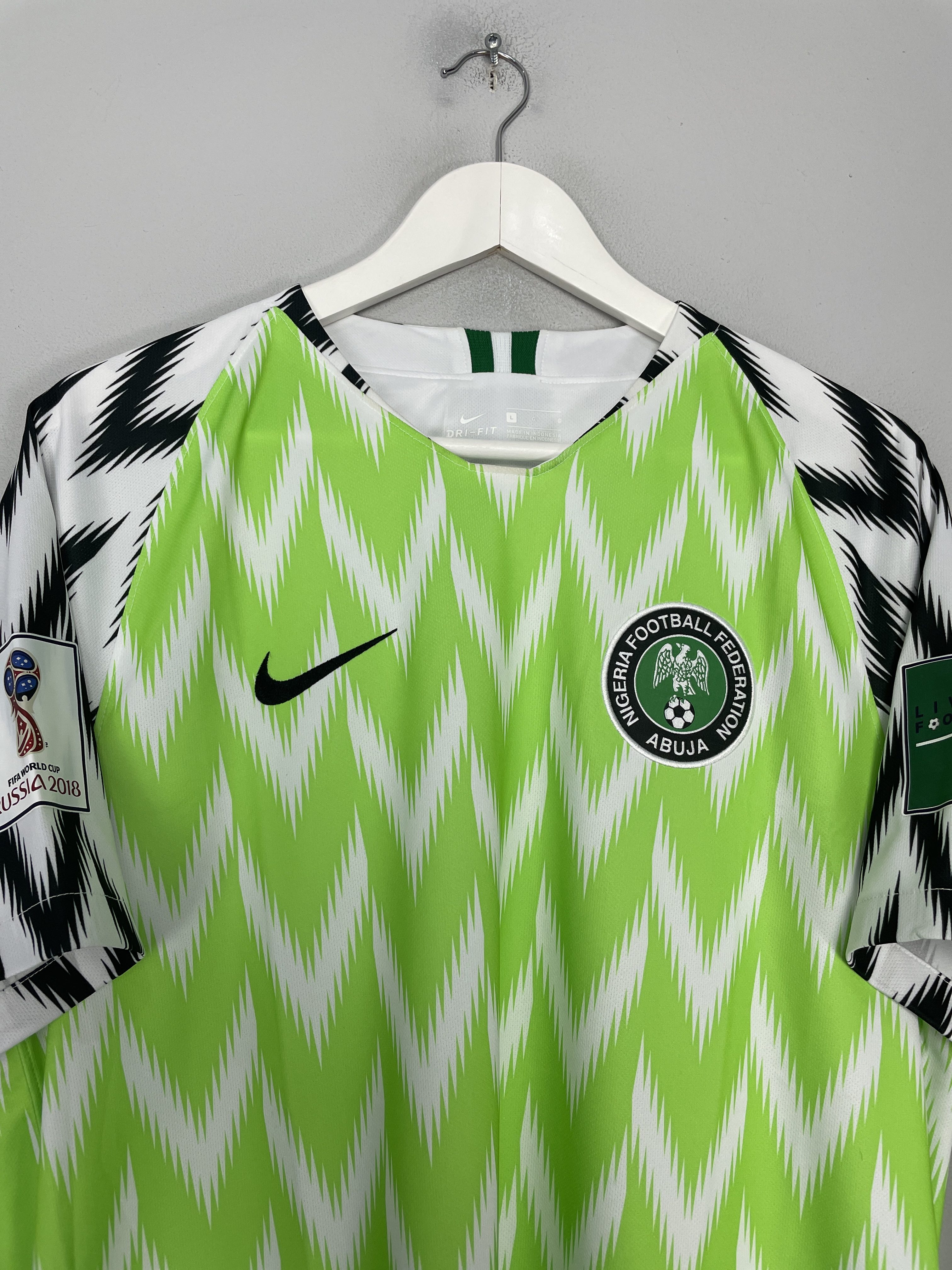 Shop 2018/19 NIGERIA *BNWT* HOME SHIRT (L) NIKE, classic football shirts, vintage football shirts & retro soccer jerseys at Cult Kits