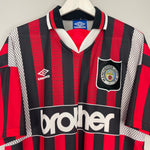Shop 1994/96 MANCHESTER CITY AWAY SHIRT (XL) UMBRO, classic football shirts, vintage football shirts & retro soccer jerseys at Cult Kits