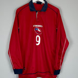 2000/03 CHILE ZAMORANO #9 L/S HOME SHIRT (L) UMBRO
