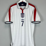 2003/05 ENGLAND BECKHAM #7 HOME SHIRT (L) UMBRO