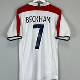 2003/05 ENGLAND BECKHAM #7 HOME SHIRT (L) UMBRO