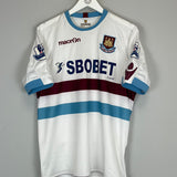 2010/12 WEST HAM LUIS BOA MORTE #13 *MATCH WORN vs MANCHESTER UNITED* AWAY SHIRT (S) MACRON