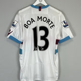 2010/12 WEST HAM LUIS BOA MORTE #13 *MATCH WORN vs MANCHESTER UNITED* AWAY SHIRT (S) MACRON
