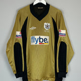 2004/05 EXETER CITY JONES #27 *MATCH WORN vs MANCHESTER UNITED* GK SHIRT (XL) SHO