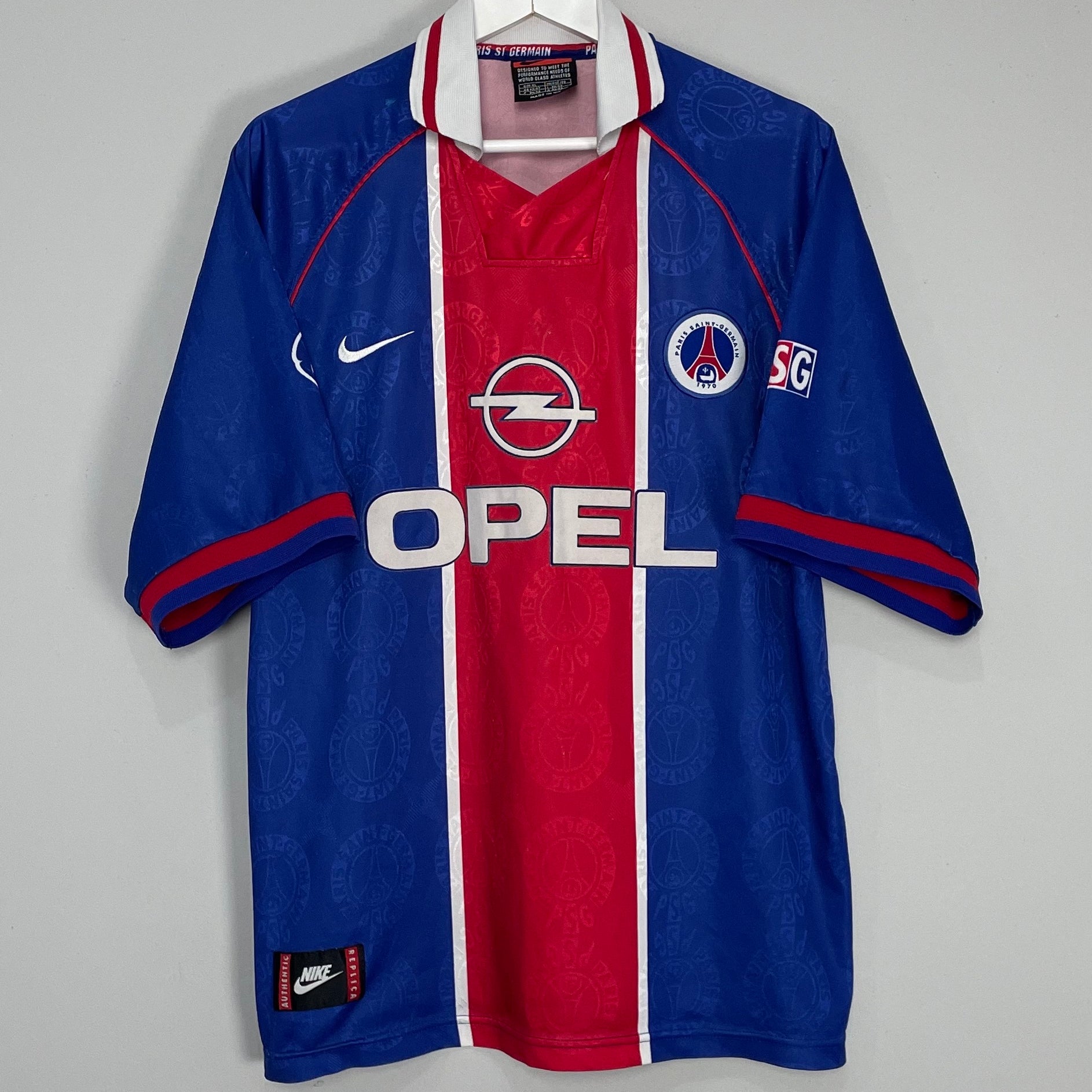 Shop 1996/98 PSG HOME SHIRT (XL) NIKE, classic football shirts, vintage football shirts & retro soccer jerseys at Cult Kits