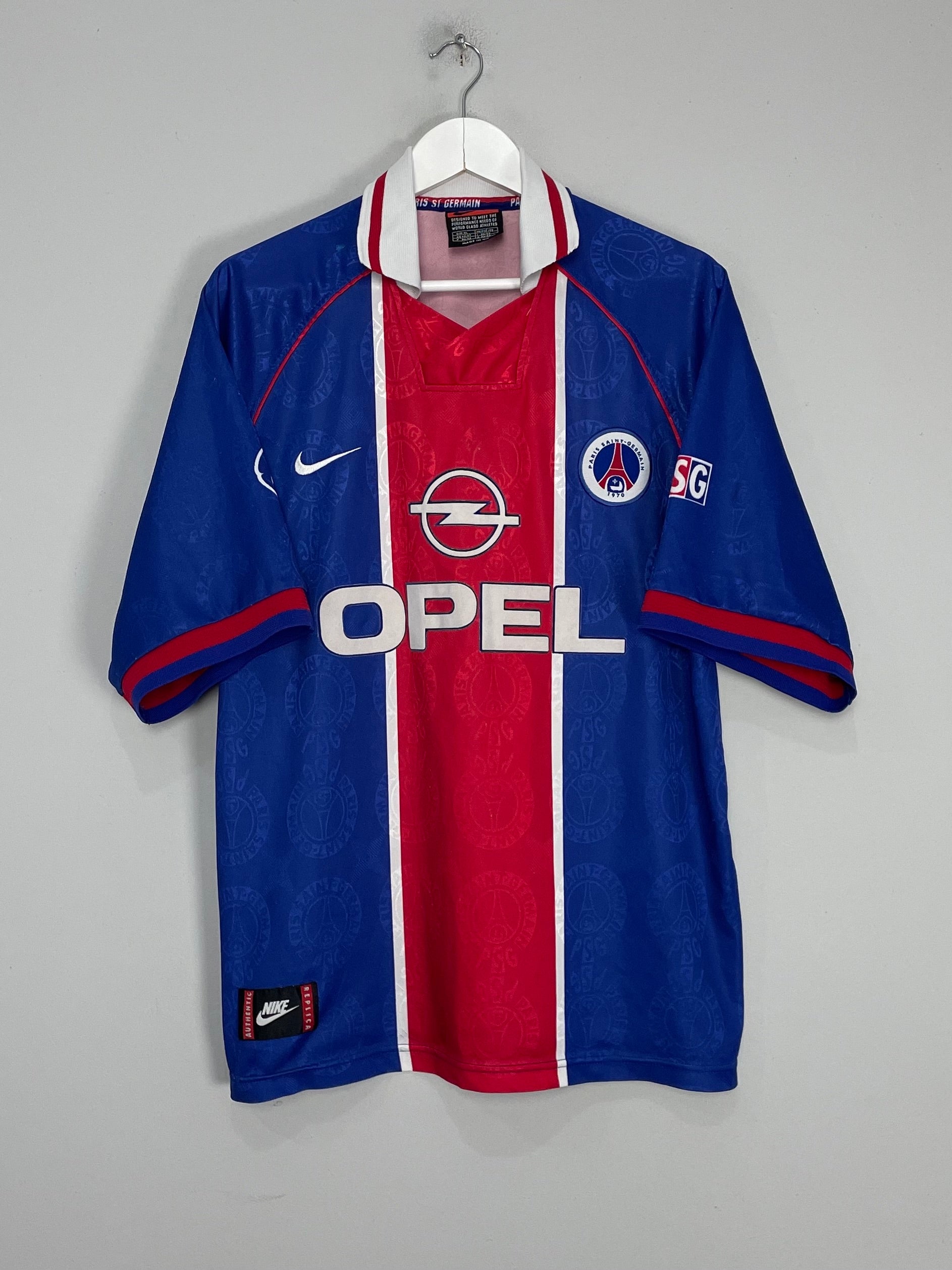 Shop 1996/98 PSG HOME SHIRT (XL) NIKE, classic football shirts, vintage football shirts & retro soccer jerseys at Cult Kits