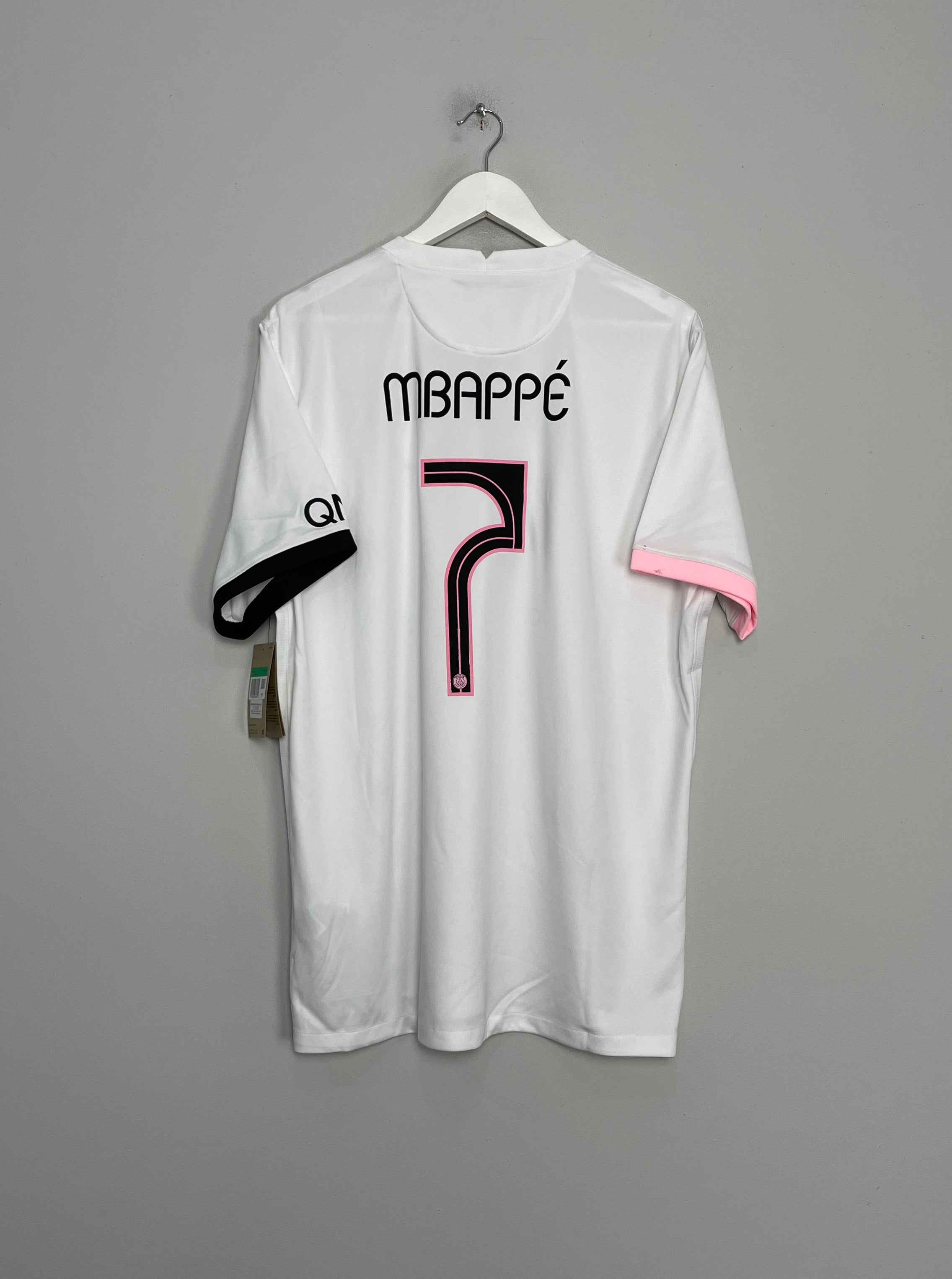 Shop 2021/22 PSG MBAPPE #7 *BNWT* AWAY SHIRT (XL) NIKE, classic football shirts, vintage football shirts & retro soccer jerseys at Cult Kits