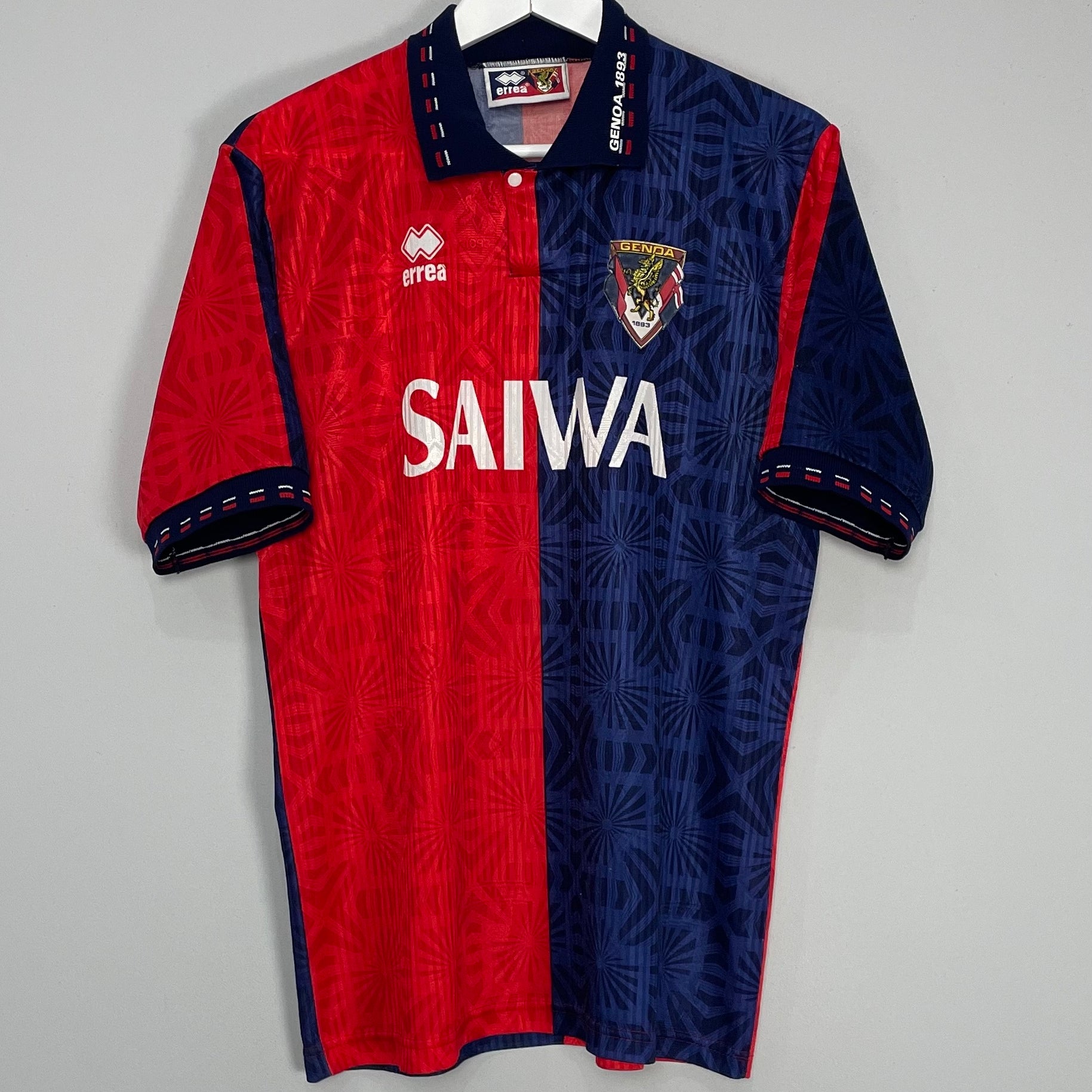 Shop 1992/93 GENOA HOME SHIRT (L) ERREA, classic football shirts, vintage football shirts & retro soccer jerseys at Cult Kits