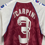 Shop 1992/93 POLIZIA FRONTIERA SCARPINI #3 HOME SHIRT (XL) GIACOMIN SPORT, classic football shirts, vintage football shirts & retro soccer jerseys at Cult Kits