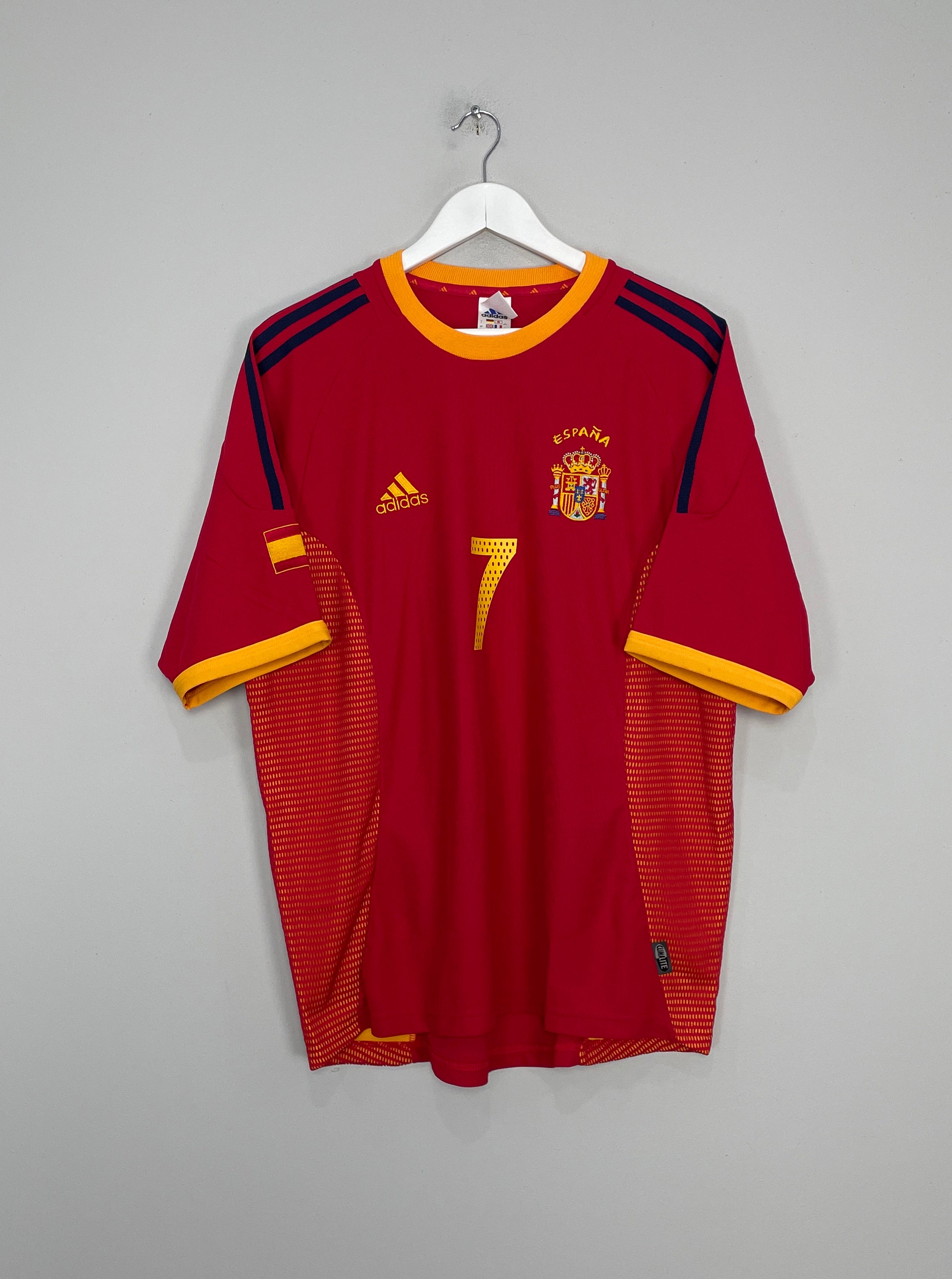 Shop 2002/04 SPAIN RAUL #7 HOME SHIRT (L) ADIDAS, classic football shirts, vintage football shirts & retro soccer jerseys at Cult Kits