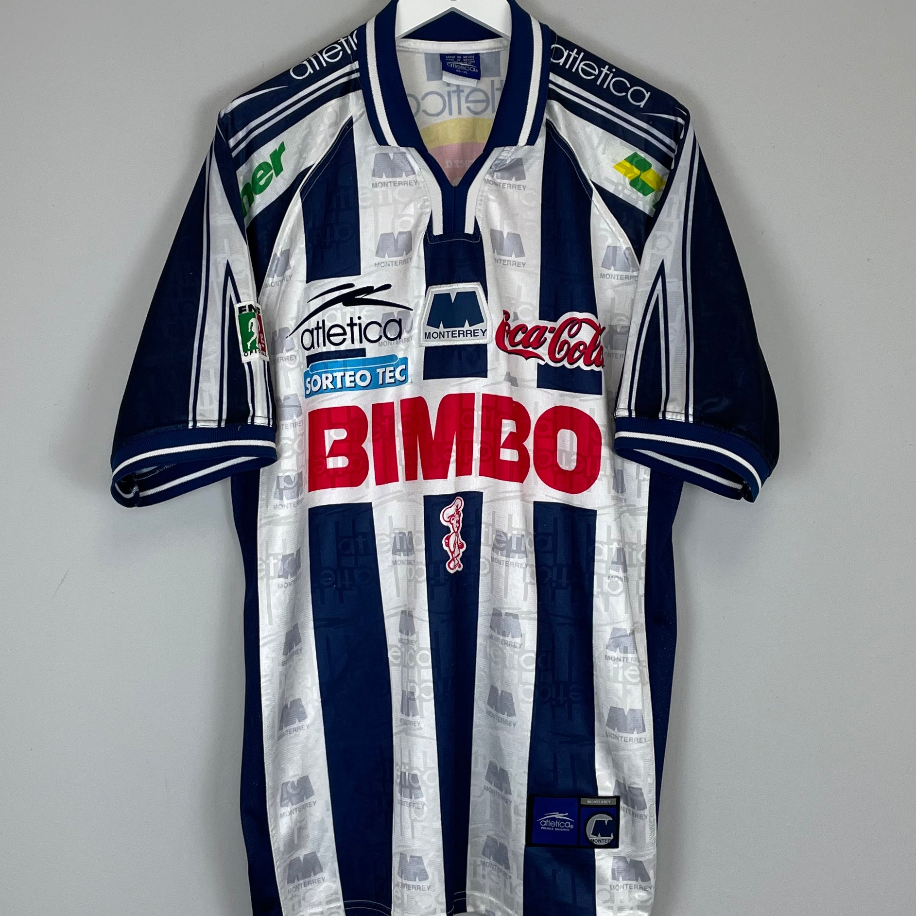 Shop 1999/01 MONTERREY #58 HOME SHIRT (XL) ATLETICA, classic football shirts, vintage football shirts & retro soccer jerseys at Cult Kits