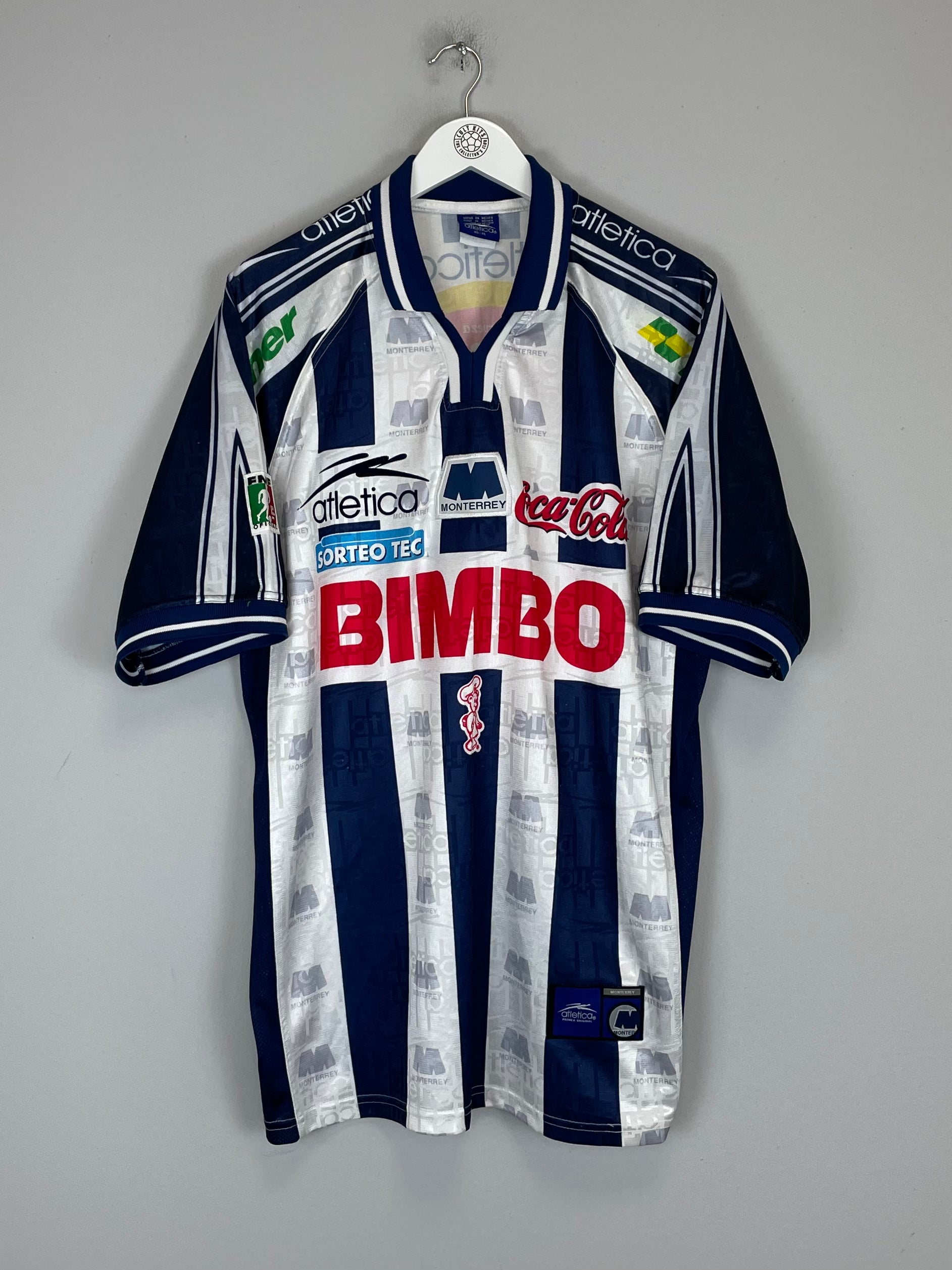 Shop 1999/01 MONTERREY #58 HOME SHIRT (XL) ATLETICA, classic football shirts, vintage football shirts & retro soccer jerseys at Cult Kits