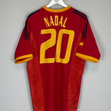 2002/04 SPAIN NADAL #20 HOME SHIRT (L) ADIDAS