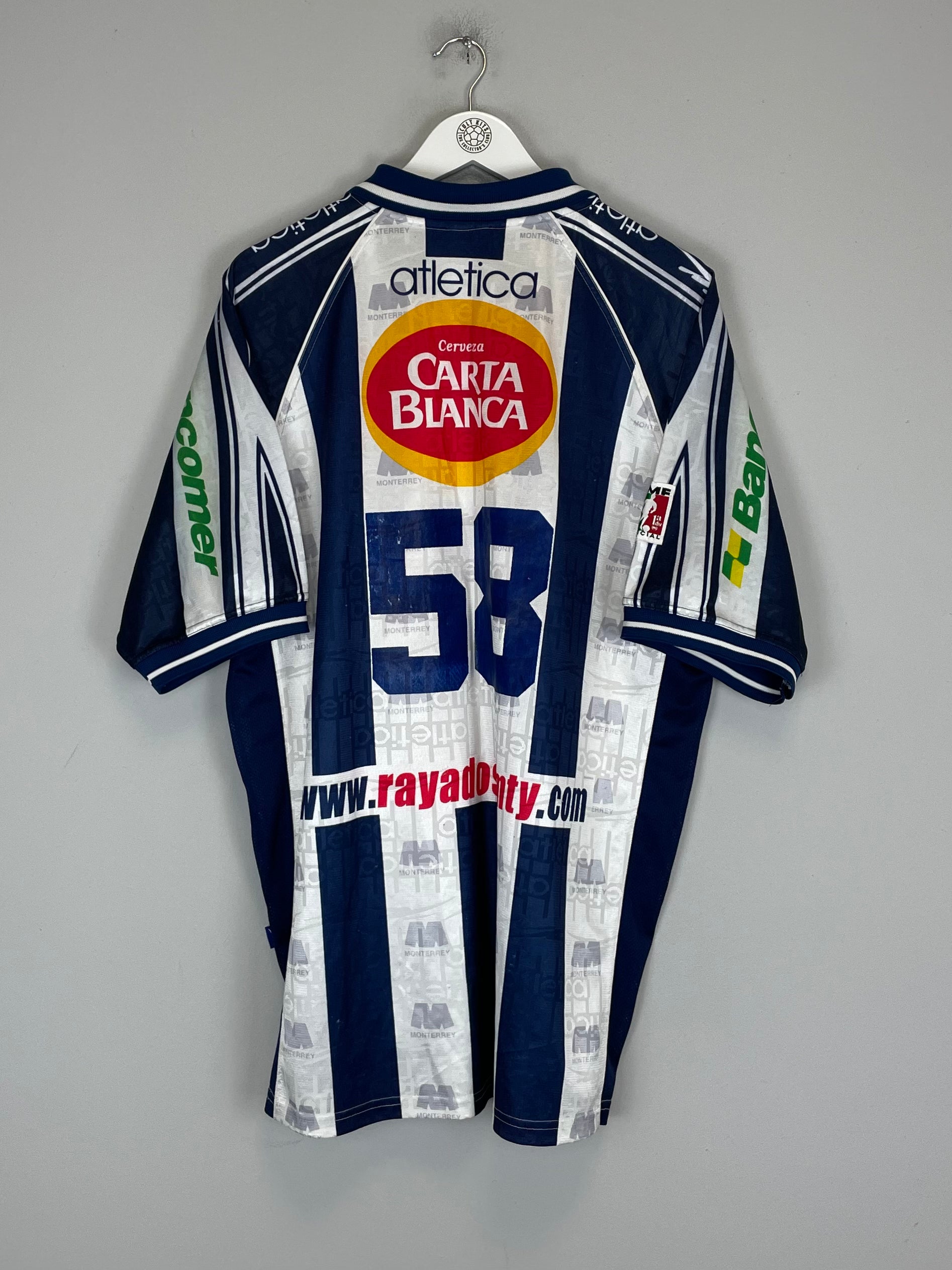 Shop 1999/01 MONTERREY #58 HOME SHIRT (XL) ATLETICA, classic football shirts, vintage football shirts & retro soccer jerseys at Cult Kits