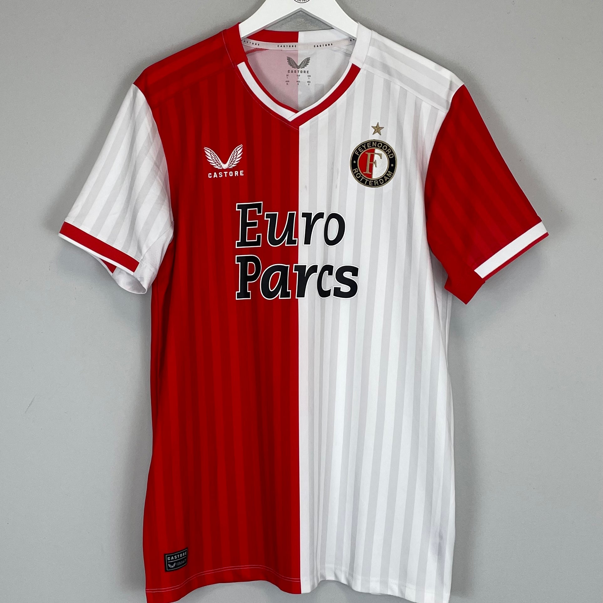 Shop 2023/24 FEYENOORD HOME SHIRT (L) CASTORE, classic football shirts, vintage football shirts & retro soccer jerseys at Cult Kits