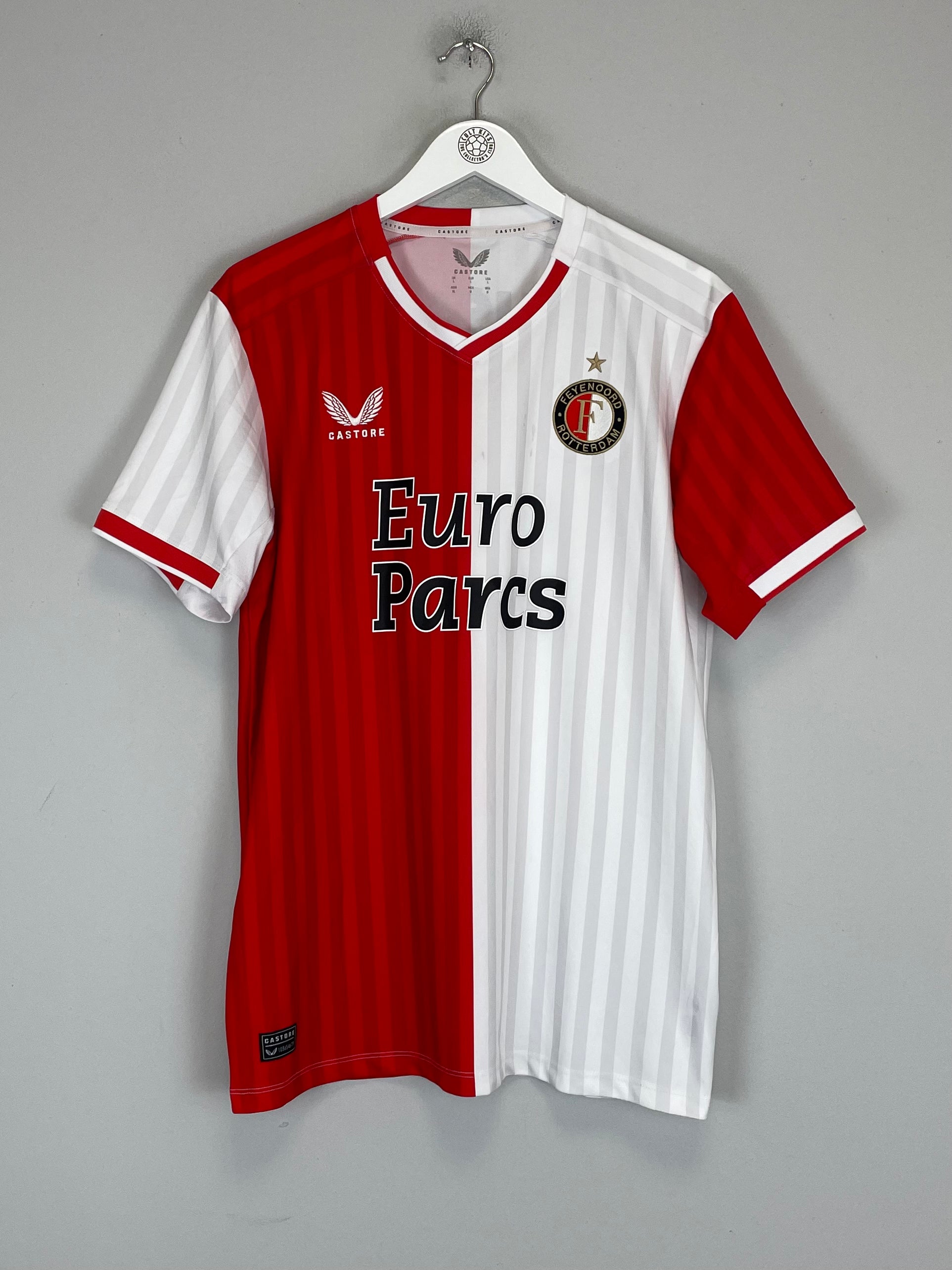 Shop 2023/24 FEYENOORD HOME SHIRT (L) CASTORE, classic football shirts, vintage football shirts & retro soccer jerseys at Cult Kits