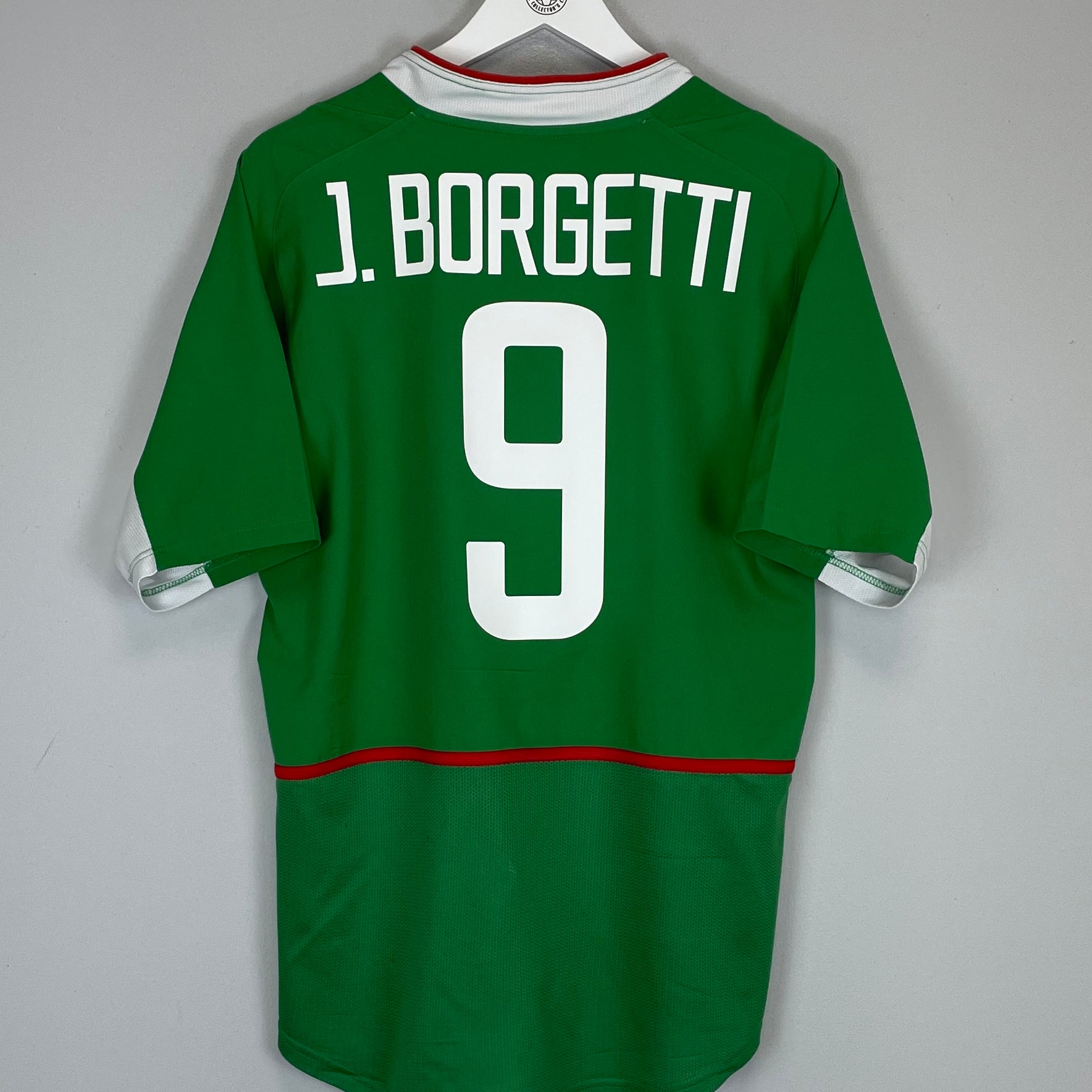Shop 2003/04 MEXICO BORGHETTI #9 HOME SHIRT (M) NIKE, classic football shirts, vintage football shirts & retro soccer jerseys at Cult Kits