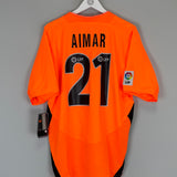 2003/04 VALENCIA AIMAR #21 *BNWT* AWAY SHIRT (L) NIKE