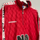 Shop 1994/95 AJAX 1/4 ZIP JACKET (XXL) UMBRO, classic football shirts, vintage football shirts & retro soccer jerseys at Cult Kits