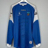2004/05 LLEIDA TXEMA #4 *MATCH ISSUE + SIGNED* L/S HOME SHIRT (XL) JOMA