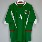Shop 2003/04 MEXICO R.MARQUEZ #4 HOME SHIRT (XL) NIKE, classic football shirts, vintage football shirts & retro soccer jerseys at Cult Kits