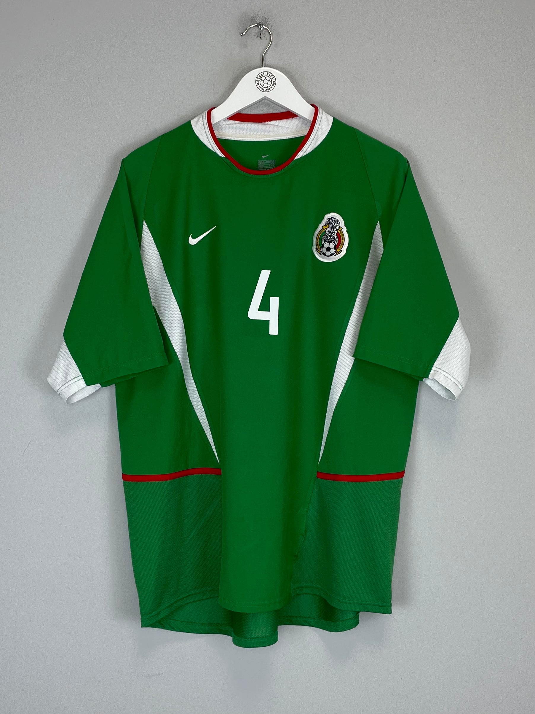 Shop 2003/04 MEXICO R.MARQUEZ #4 HOME SHIRT (XL) NIKE, classic football shirts, vintage football shirts & retro soccer jerseys at Cult Kits
