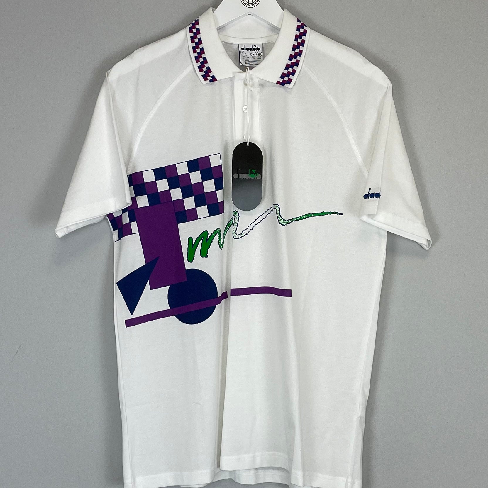 Shop DIADORA 'JIM COURIER' *BNWT* TENNIS POLO SHIRT (L), classic football shirts, vintage football shirts & retro soccer jerseys at Cult Kits