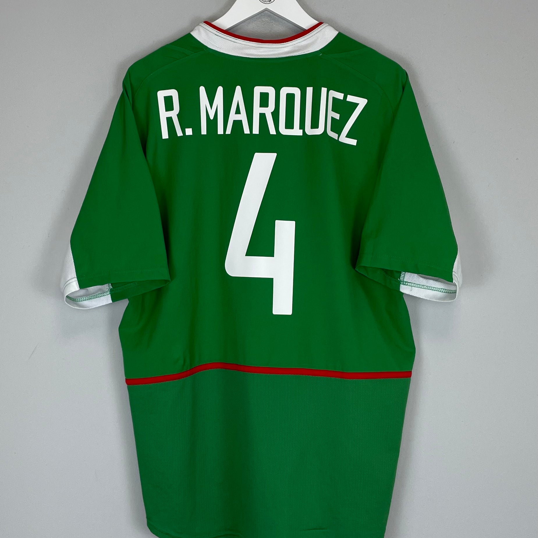 Shop 2003/04 MEXICO R.MARQUEZ #4 HOME SHIRT (XL) NIKE, classic football shirts, vintage football shirts & retro soccer jerseys at Cult Kits