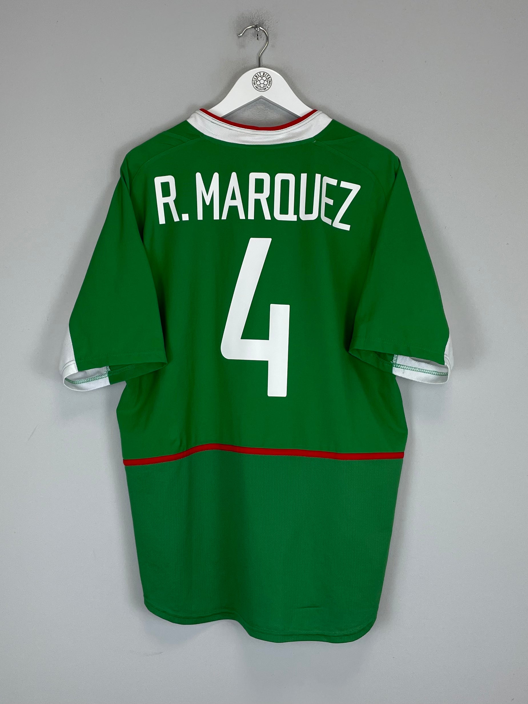 Shop 2003/04 MEXICO R.MARQUEZ #4 HOME SHIRT (XL) NIKE, classic football shirts, vintage football shirts & retro soccer jerseys at Cult Kits