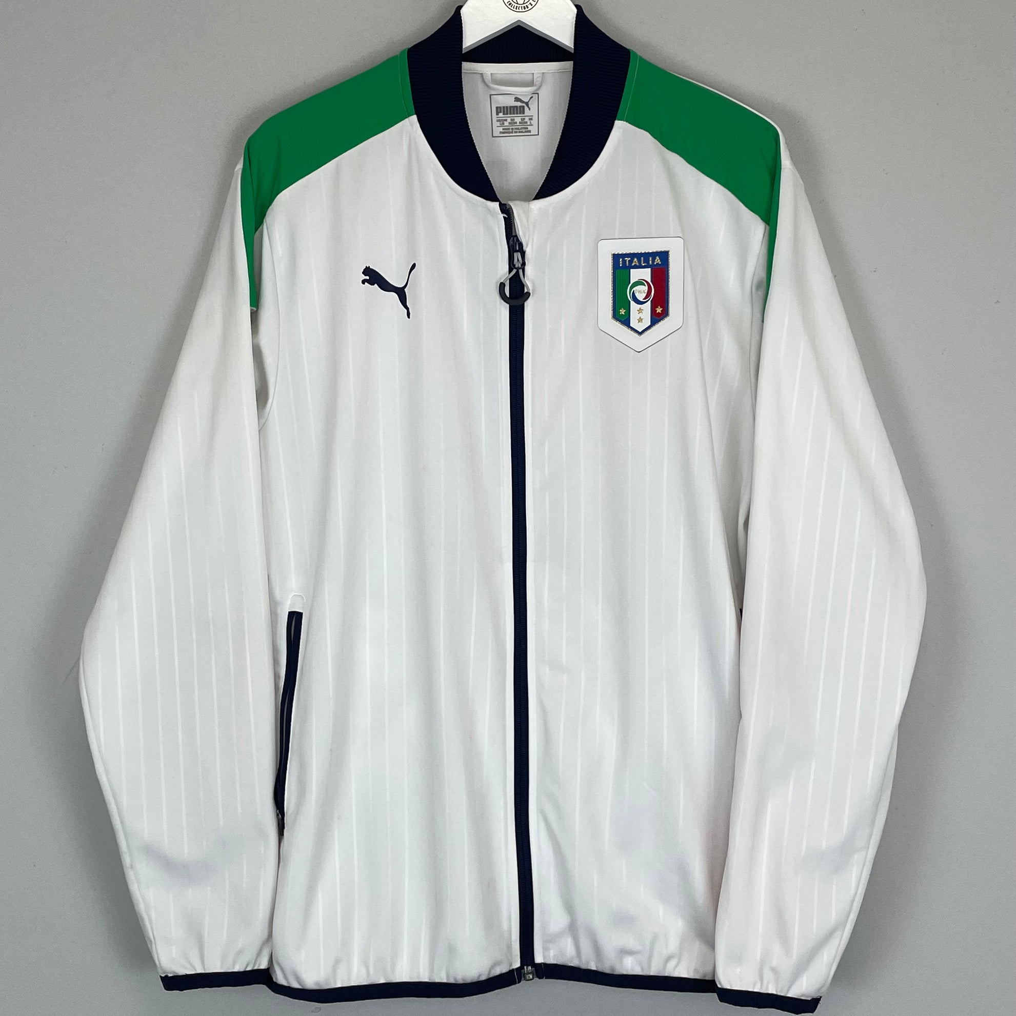 Shop 2016/17 ITALY TRACK JACKET (L) PUMA, classic football shirts, vintage football shirts & retro soccer jerseys at Cult Kits