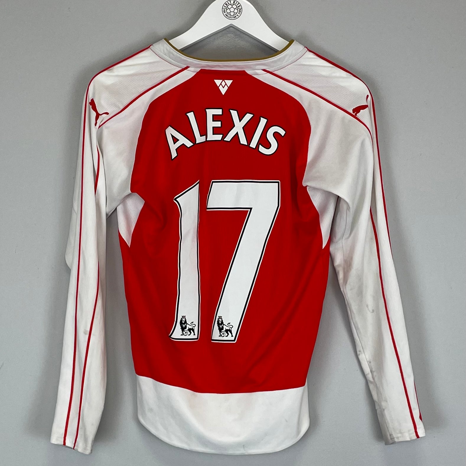 Shop 2015/16 ARSENAL SANCHEZ #17 L/S HOME SHIRT (XL.KIDS) PUMA, classic football shirts, vintage football shirts & retro soccer jerseys at Cult Kits