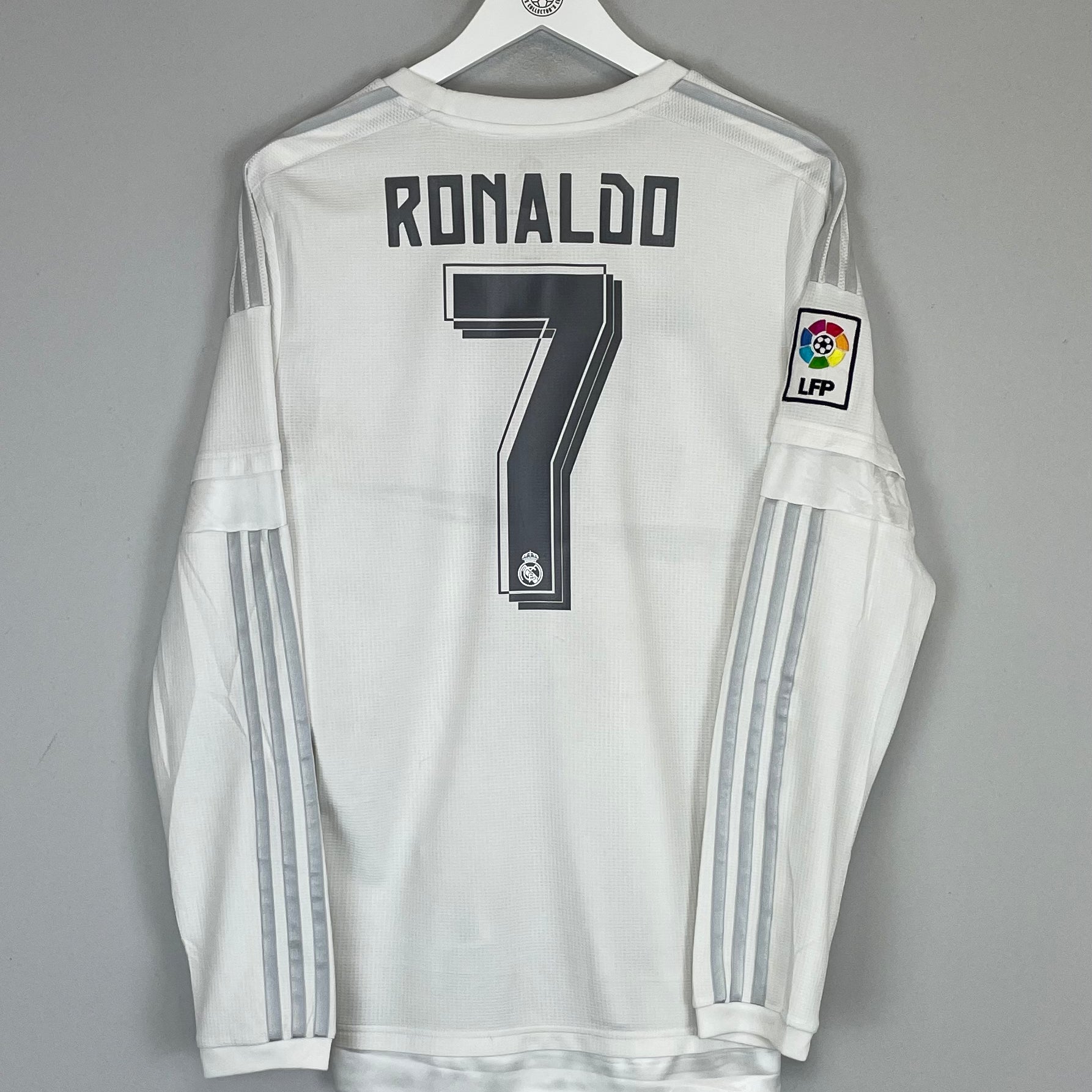 Shop 2015/16 REAL MADRID RONALDO #7 L/S HOME SHIRT (M) ADIDAS, classic football shirts, vintage football shirts & retro soccer jerseys at Cult Kits