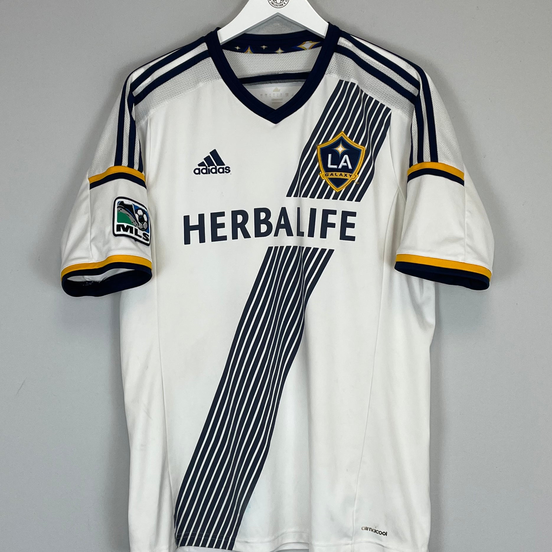 Shop 2015/16 LA GALAXY HOME SHIRT (L) ADIDAS, classic football shirts, vintage football shirts & retro soccer jerseys at Cult Kits