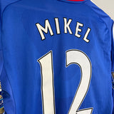 2010/11 CHELSEA MIKEL #17 *MATCH ISSUE* L/S HOME SHIRT (XL) ADIDAS