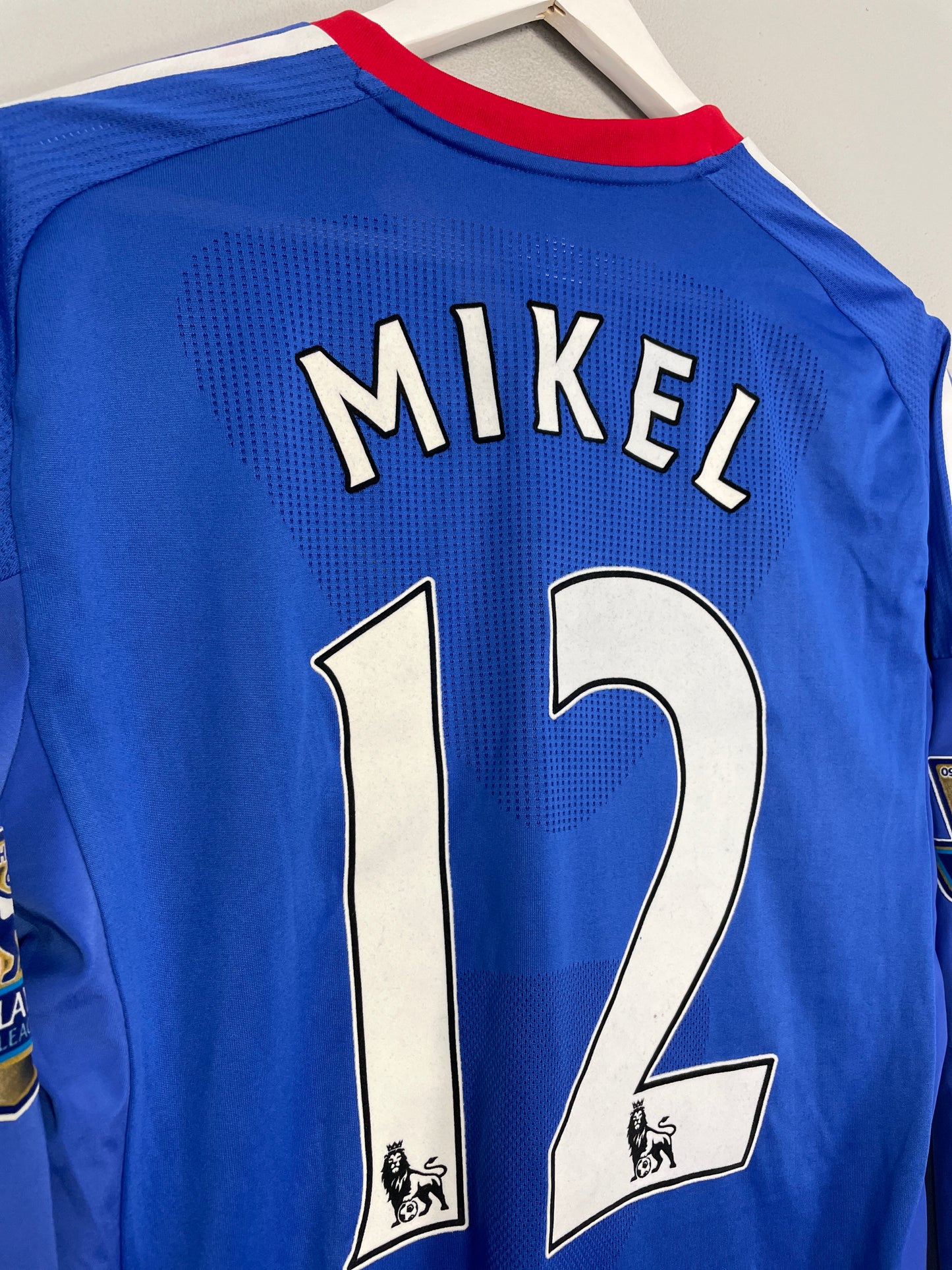 2010/11 CHELSEA MIKEL #17 *MATCH ISSUE* L/S HOME SHIRT (XL) ADIDAS
