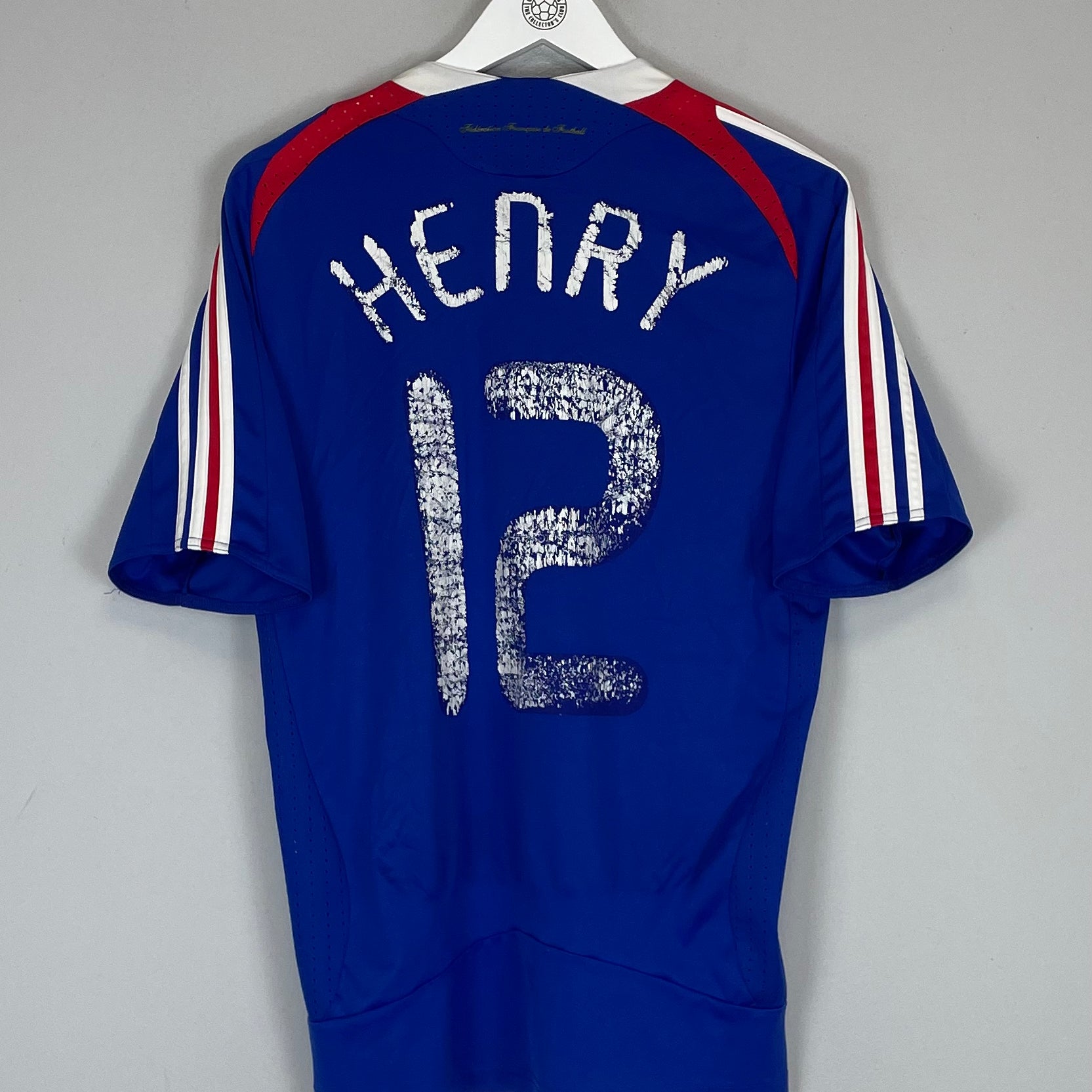 Shop 2007/08 FRANCE HENRY #12 HOME SHIRT (M) ADIDAS, classic football shirts, vintage football shirts & retro soccer jerseys at Cult Kits