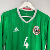 Shop 2016/17 MEXICO R.MARQUEZ #4 L/S HOME SHIRT (L) ADIDAS, classic football shirts, vintage football shirts & retro soccer jerseys at Cult Kits