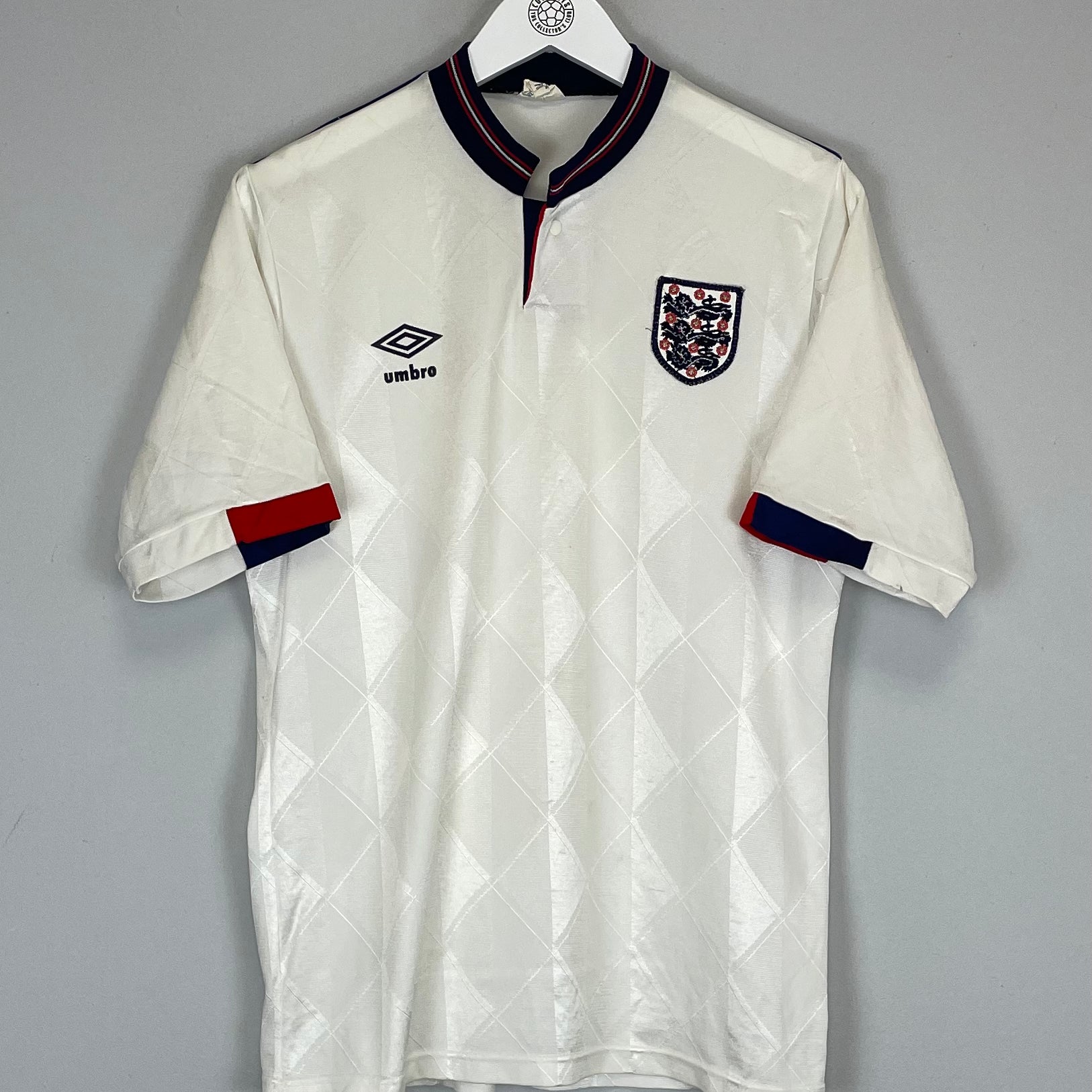 Shop 1988 ENGLAND TEMPLATE HOME SHIRT (M) UMBRO, classic football shirts, vintage football shirts & retro soccer jerseys at Cult Kits