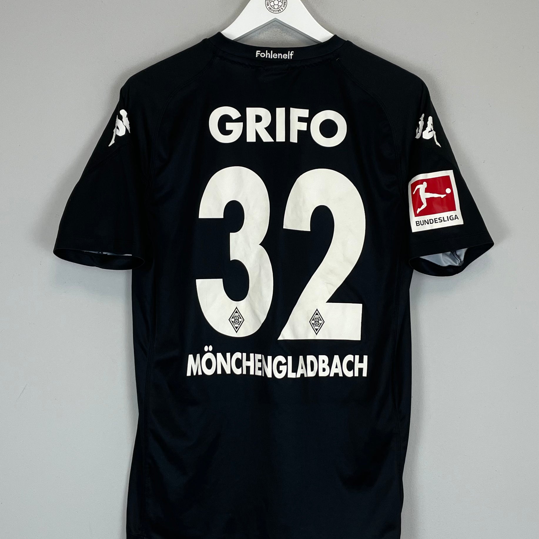 Shop 2017/18 MONCHENGLADBACH GRIFO #32 AWAY SHIRT (M) KAPPA, classic football shirts, vintage football shirts & retro soccer jerseys at Cult Kits