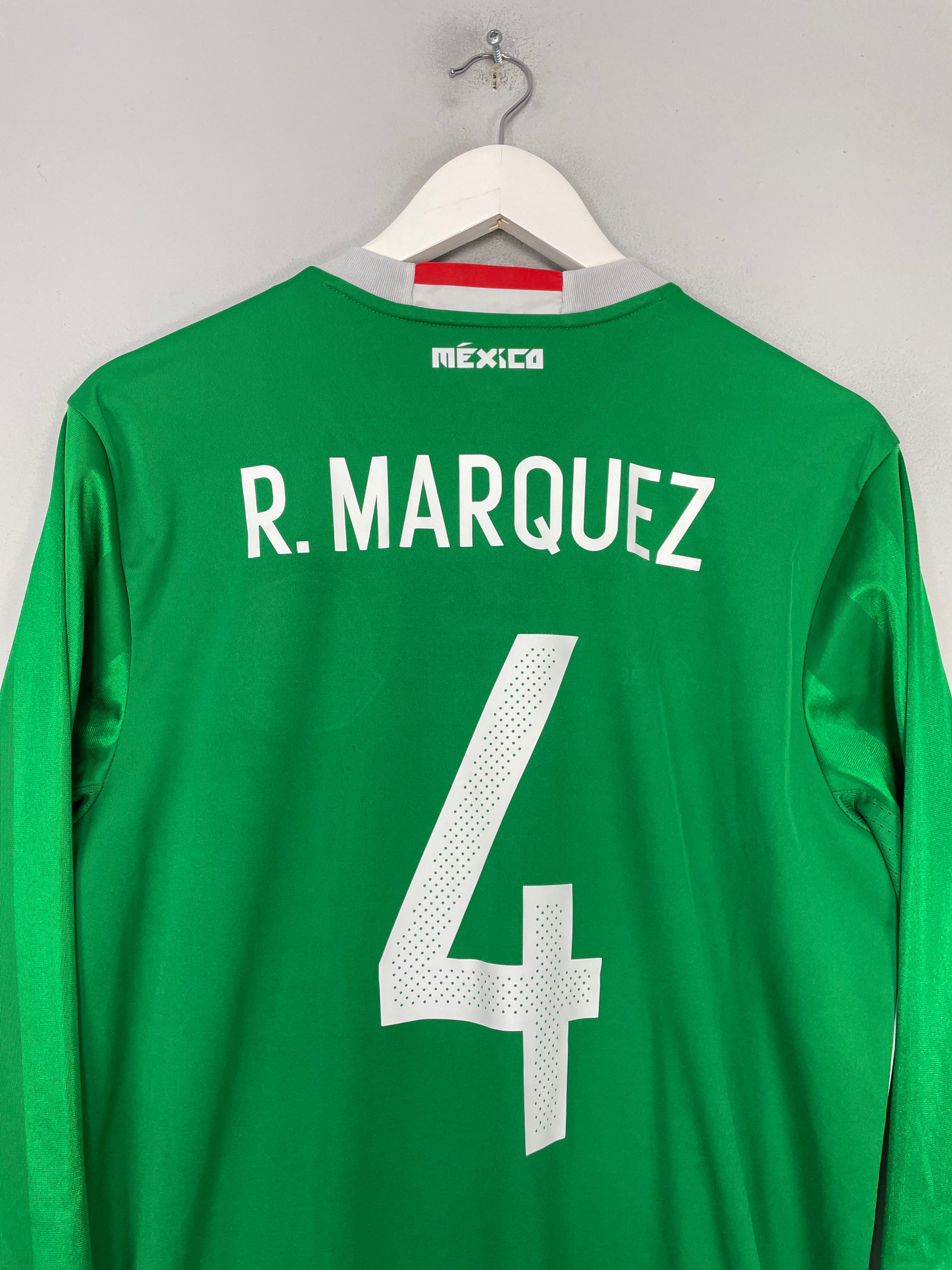 Shop 2016/17 MEXICO R.MARQUEZ #4 L/S HOME SHIRT (L) ADIDAS, classic football shirts, vintage football shirts & retro soccer jerseys at Cult Kits