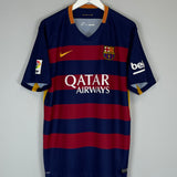 Shop 2015/16 BARCELONA MESSI #10 HOME SHIRT (XL) NIKE, classic football shirts, vintage football shirts & retro soccer jerseys at Cult Kits